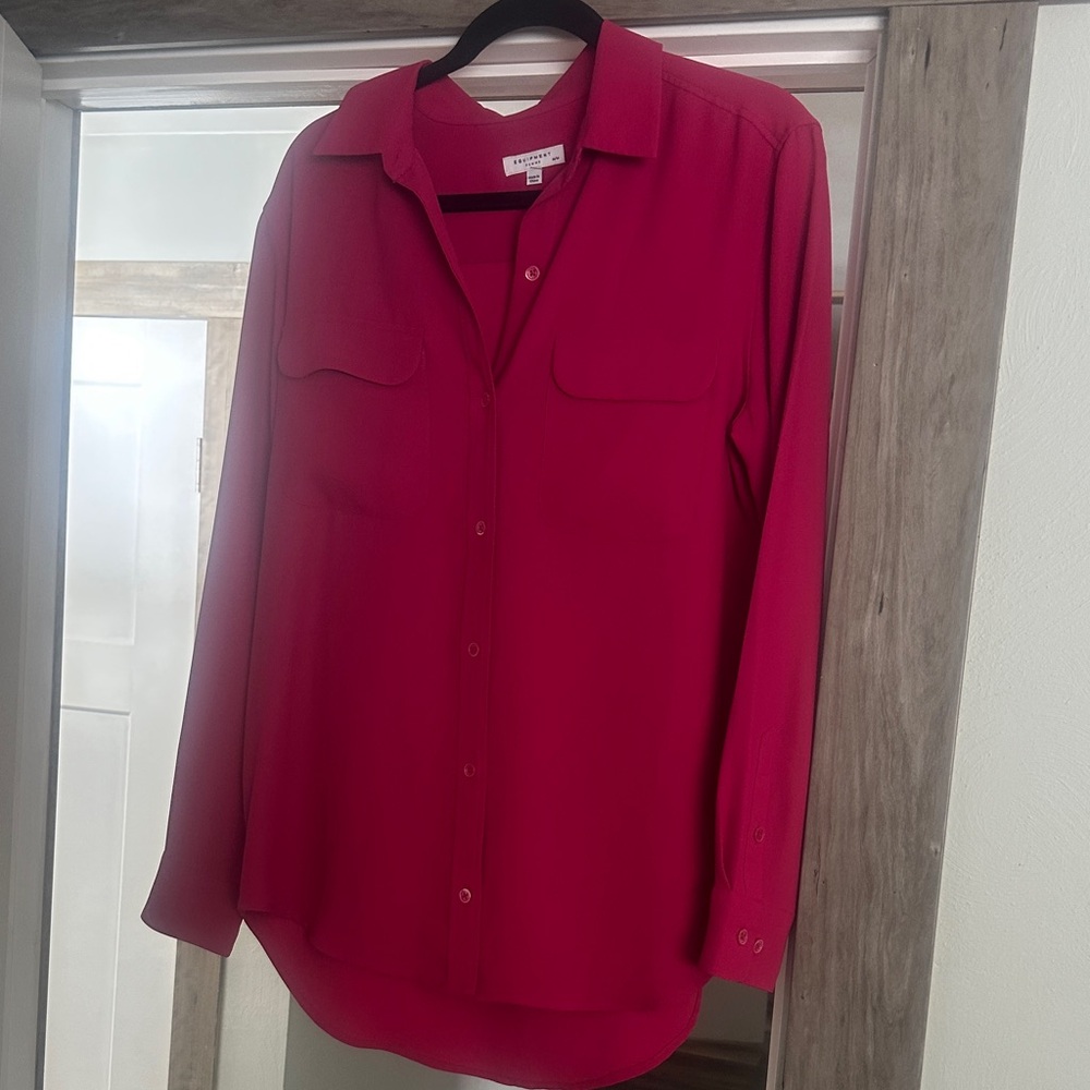 Equipment Women's Fuchsia Button-Down Shirt